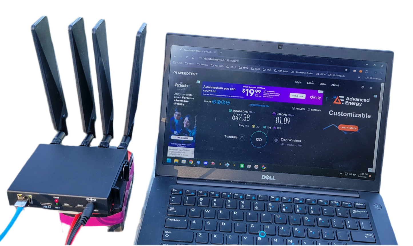 5G Chester Direct Connection 🥷🔌Ninja PoE - Dual Sim M.2 to RJ45 Standalone Modem - Web UI - Tailscale Ready