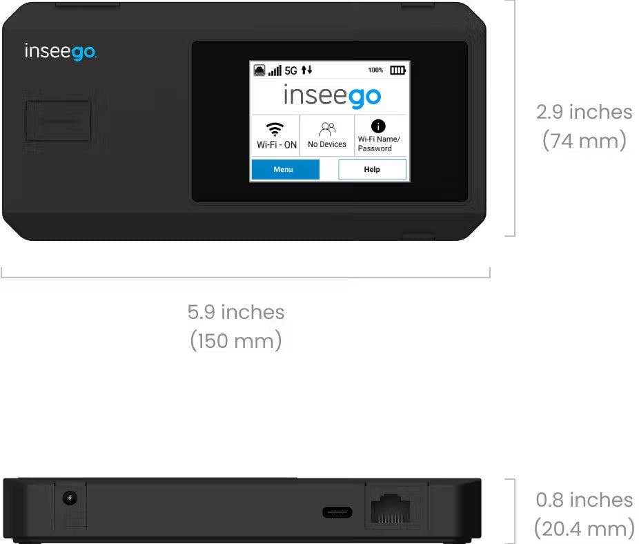 5G Inseego MiFi X PRO 5G M4 M4020 Unlocked SDX72 Portable Modem Router All-in-One Battery Operated Unlocked Modified